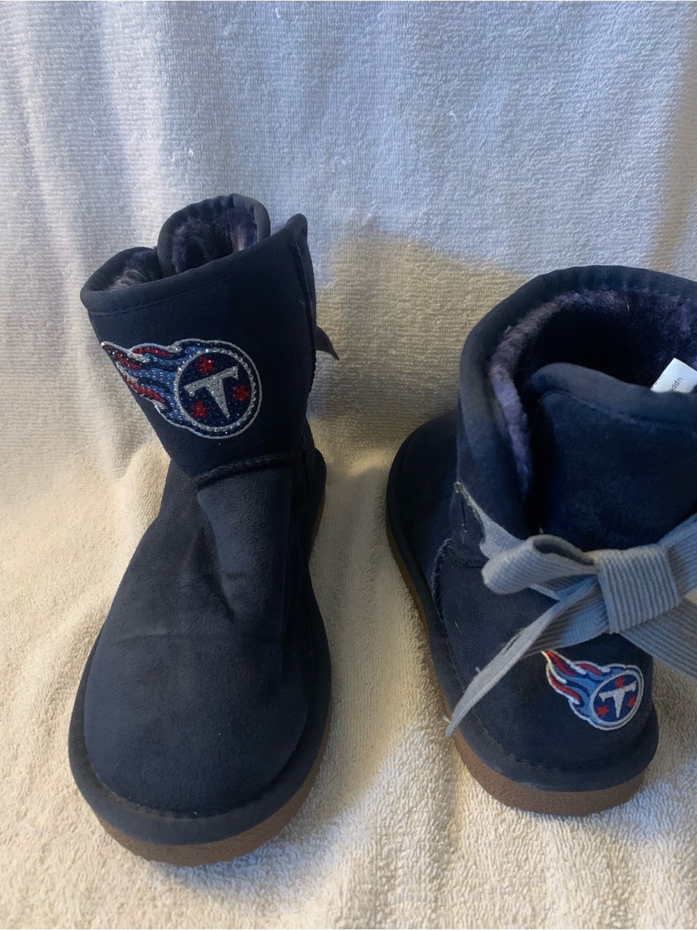 Tennessee Titans Rhinestone Bow Boots
